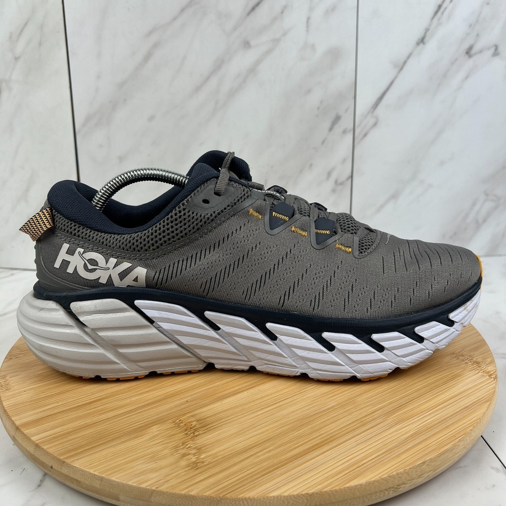 Hoka One Gaviota 3 Mens Size 11.5 D Gray Ombre Blue Running Shoes 1113520 CGOB